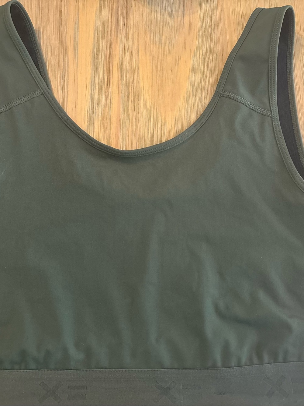 TomboyX Thyme Green Scoop Neck Compression Bra size Large - Picture 3 of 6